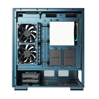 Montech Sky Two Morocco Blue ATX Mid Tower Case 3x140mm 1x120mm ARGB Fans Dual Tempered Glass Mesh Top - 4710562747652