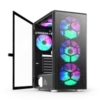 Montech X3 Glass Black ATX Mid Tower Case 3x120mm Front 2x120mm Top 1x120mm Rear ARGB Fans Glass Front - X3 Glass Black
