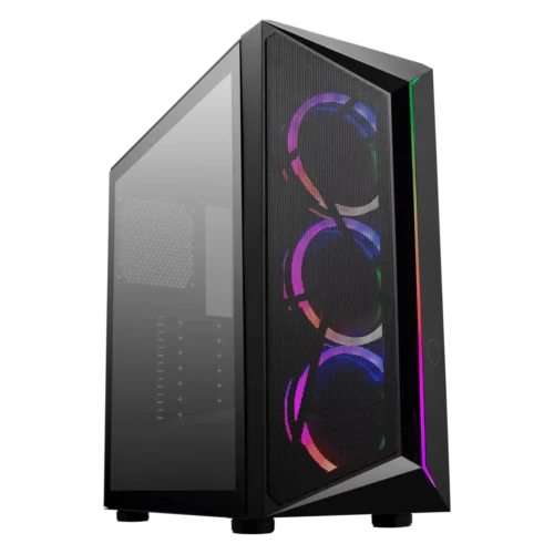 Cooler Master CMP 510 Black ATX Mid Tower Case 3x120mm ARGB Fans Mesh Front Tempered Glass - CM-CMP510 W/O ODD / ARGB (CP510-KGNN-S00)