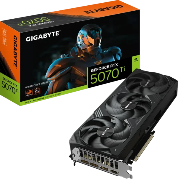 Gigabyte GeForce RTX 5070 Ti WINDFORCE OC SFF 16G Graphics Card - GV-N507TWF3OC-16GD