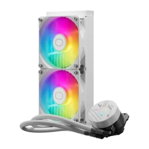 Cooler Master MasterLiquid 240L Core ARGB White AIO Liquid Cooler 240mm Radiator 2x120mm SickleFlow ARGB Fans - CM-ML240L CORE ARGB WHITE (MLW-D24M-A18PZ-RW)