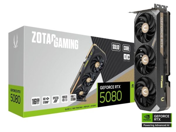 ZOTAC GAMING GeForce RTX 5080 SOLID CORE OC 16GB GDDR7 Graphics Card - ZT-B50800J2-10P