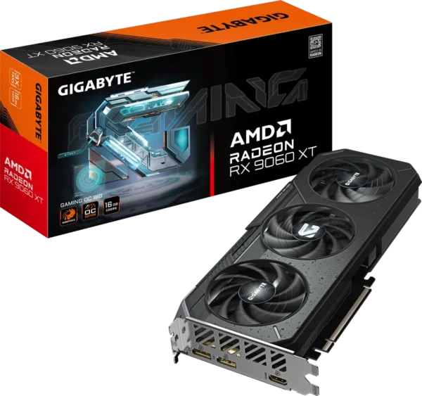 2000 (34) Gigabyte AMD Radeon RX 9060 XT GAMING OC 16G 16GB GDDR6 Graphics Card - GV-R9060XTGAMING-OC-16GD