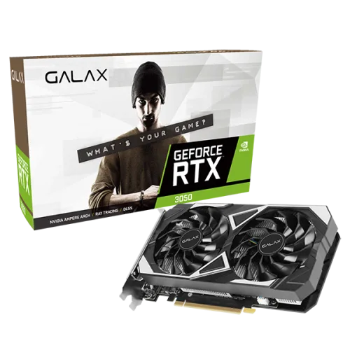 GALAX RTX 3050 EX Black 6GB GDDR6 Ada Lovelace Graphics Card Dual Fan DLSS 3 - 35NRLDHP9ODV