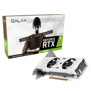 GALAX RTX 3050 Low Profile White 1-Click OC 6GB GDDR6 Ada Lovelace Graphics Card Dual Fan DLSS 3 - 35NRLDMH9ULP