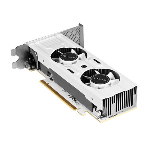 GALAX RTX 3050 Low Profile White 1-Click OC 6GB GDDR6 Ada Lovelace Graphics Card Dual Fan DLSS 3 - 35NRLDMH9ULP