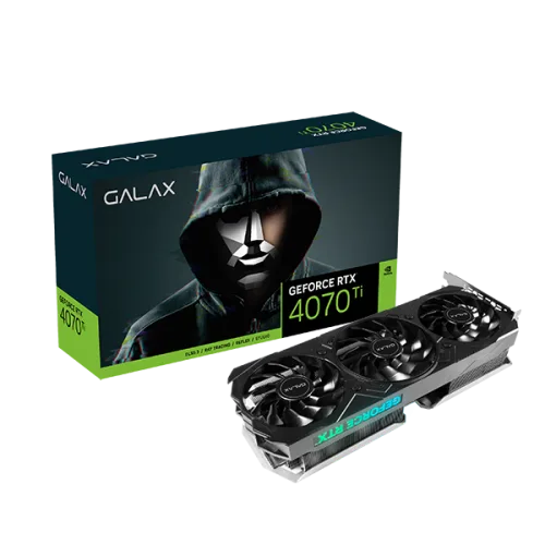 GALAX RTX 4070 Ti EX Gamer Black 1-Click OC 12GB GDDR6X Ada Lovelace Graphics Card Triple Fan DLSS 3 ARGB - 47IOM7MD7AEG
