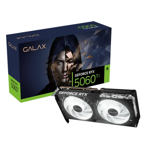 GALAX RTX 5060 Ti 1-Click OC Black 8GB GDDR7 Blackwell Graphics Card Dual Fan DLSS 4 - 56ISN8MDCPCT