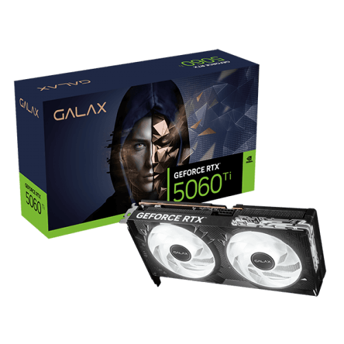 GALAX RTX 5060 Ti 1-Click OC Black 16GB GDDR7 Blackwell Graphics Card Dual Fan DLSS 4 - 56IZN8MDCPOC