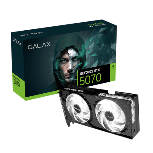 GALAX RTX 5070 1-Click OC Black 12GB GDDR7 Blackwell Graphics Card Dual Fan DLSS 4 - 57NON7MDBROC