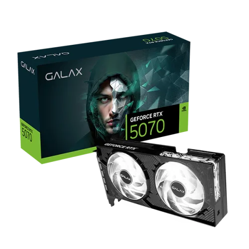GALAX RTX 5070 1-Click OC Black 12GB GDDR7 Blackwell Graphics Card Dual Fan DLSS 4 - 57NON7MDBROC