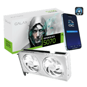 GALAX RTX 5070 1-Click OC White 12GB GDDR7 Blackwell Graphics Card Dual Fan DLSS 4 - 57NON7MDBSWH