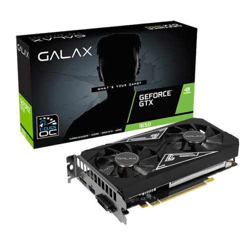 GALAX GTX 1650 EX Plus 1-Click OC 4GB GDDR6 Turing Graphics Card Dual Fan - 65SQL8DS93E1
