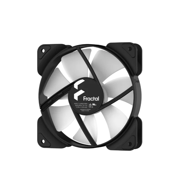Fractal Design Aspect 12 RGB PWM Black Frame 120mm Cooling Fan ARGB - Aspect 12 RGB PWM Black Frame