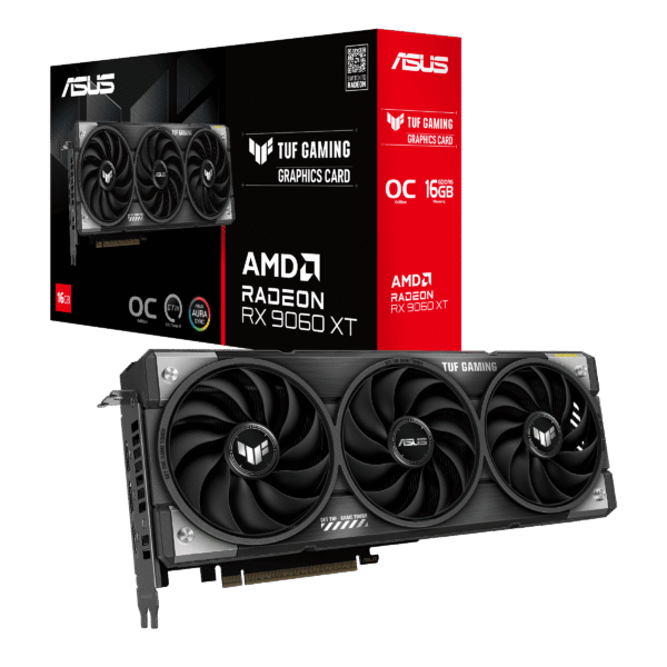 ASUS TUF Gaming Radeon RX 9060 XT 16GB GDDR6 OC Edition Graphics Card - TUF-RX9060XT-O16G-GAMING