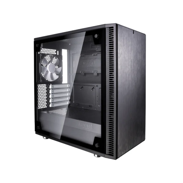 Fractal Design Define Mini C Black TG Micro-ATX Case - Define Mini C Black Tempered Glass