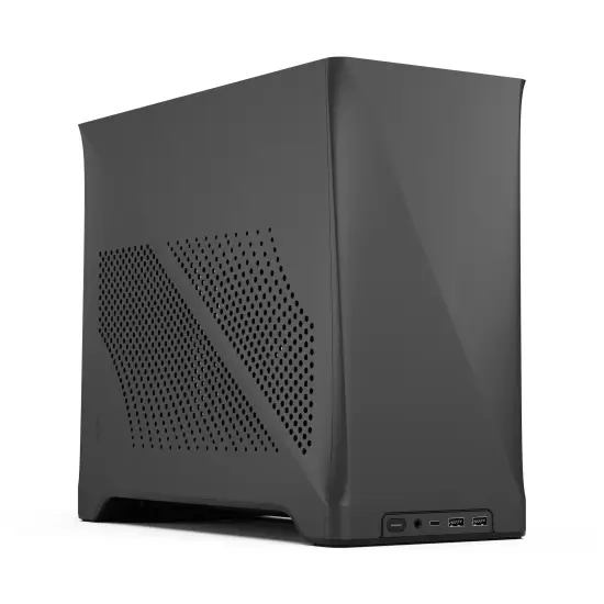Era 2 Charcoal Grey ITX Case, Walnut Top Panel PSU Type 9 Fractal Design Era 2 Charcoal Grey ITX Case Walnut Top SFX PSU Aspect PWM Fans - Era 2 Charcoal Grey