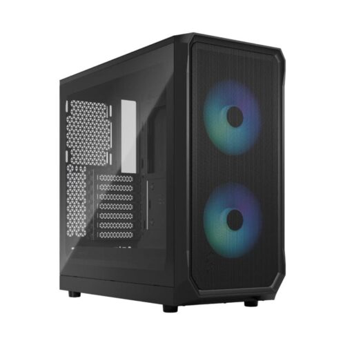 Fractal Design Focus 2 Black TG Clear Tint ATX Case - Focus 2 Black TG Clear Tint