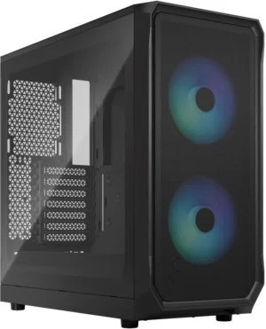 Fractal Design Focus 2 RGB Black TG Clear Tint ATX Case RGB Fans - Focus 2 RGB Black TG Clear Tint