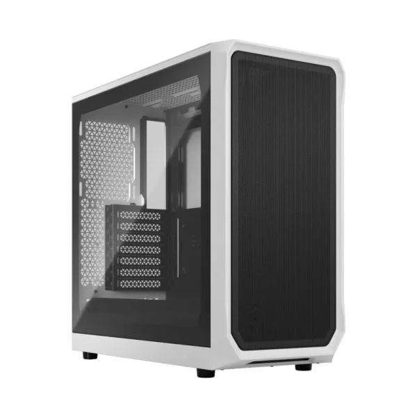 Fractal Design Focus 2 White TG Clear Tint ATX Case - Focus 2 White TG Clear Tint