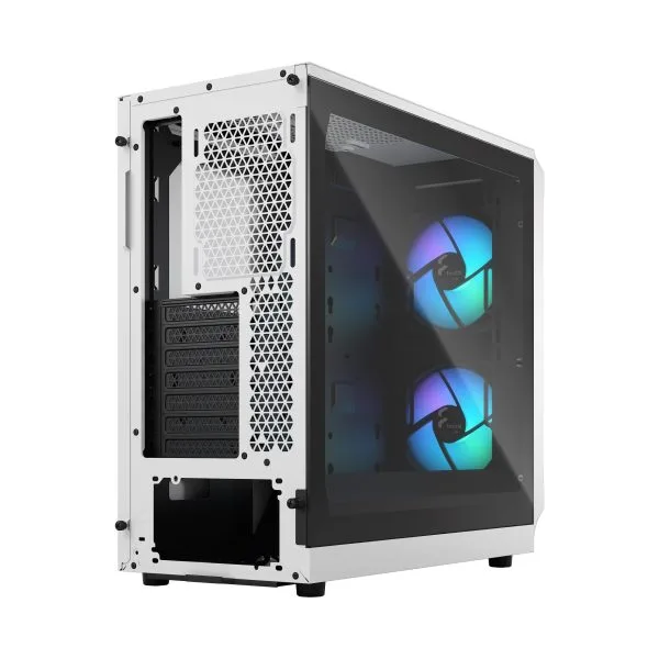 Fractal Design Focus 2 White TG Clear Tint ATX Case - Focus 2 White TG Clear Tint