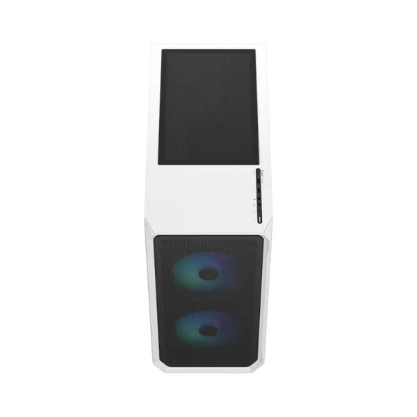 Fractal Design Focus 2 White TG Clear Tint ATX Case - Focus 2 White TG Clear Tint