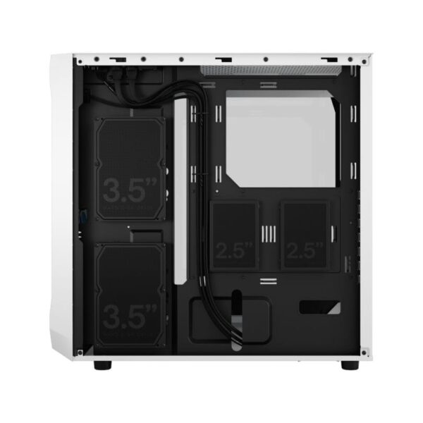 Fractal Design Focus 2 White TG Clear Tint ATX Case - Focus 2 White TG Clear Tint