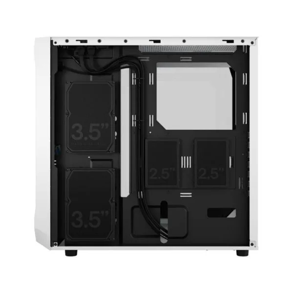 Fractal Design Focus 2 White TG Clear Tint ATX Case - Focus 2 White TG Clear Tint