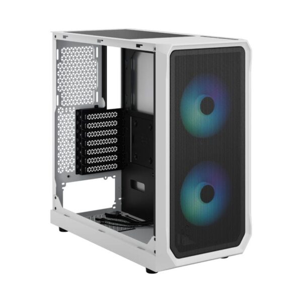 Fractal Design Focus 2 White TG Clear Tint ATX Case - Focus 2 White TG Clear Tint