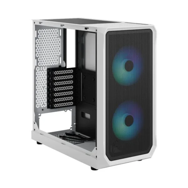 Fractal Design Focus 2 White TG Clear Tint ATX Case - Focus 2 White TG Clear Tint