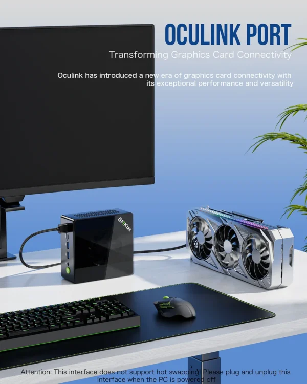 GMKtec NucBox K8 Plus Mini PC AMD Ryzen 7 8845HS 32GB DDR5 1TB SSD Windows 11 Pro - GMK-K8+/8845HS/32/1TB/BK