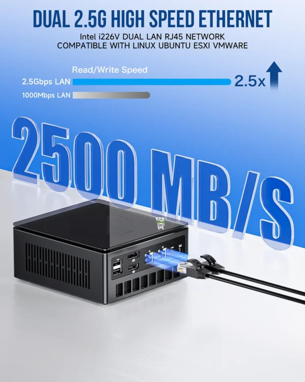 GMKtec NucBox K8 Plus Mini PC AMD Ryzen 7 8845HS 32GB DDR5 1TB SSD Windows 11 Pro - GMK-K8+/8845HS/32/1TB/BK