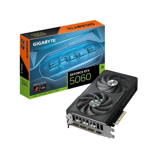 GV-N5060EAGLE-OC-8GD 1 GIGABYTE RTX 5060 EAGLE OC SFF 8GB GDDR7 Blackwell Graphics Card Dual Fan DLSS 4 - GV-N5060EAGLE-OC-8GD