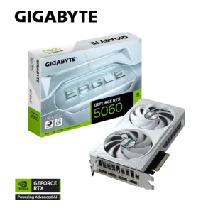GIGABYTE RTX 5060 EAGLE OC ICE SFF 8GB GDDR7 Blackwell Graphics Card Dual Fan DLSS 4 - GV-N5060EAGLEOC-ICE-8GD