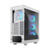 Meshify 2 Compact RGB White TG Clear Tint 11 Fractal Design Meshify 2 Compact RGB White TG Clear Tint ATX Case RGB Fans - 843276103712