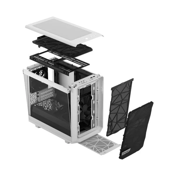 Meshify 2 Nano White TG Clear Tint 20 Fractal Design Meshify 2 Nano White TG Clear Tint Mini-ITX Case - 843276102630