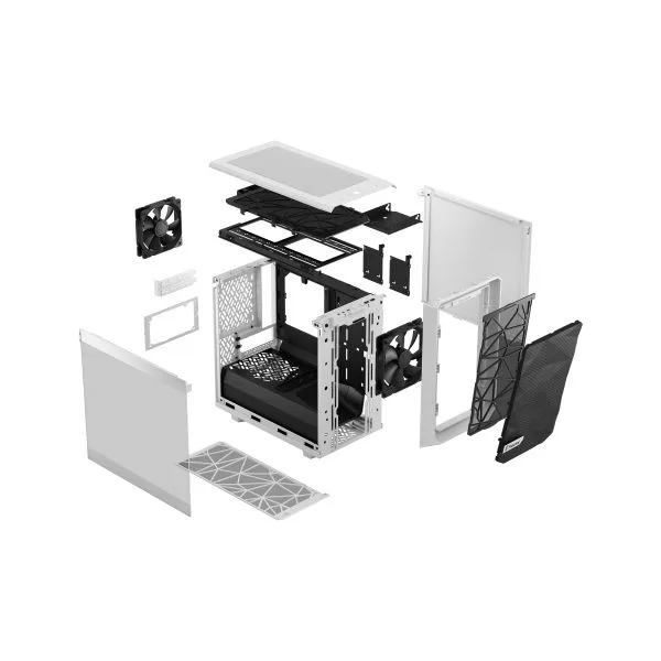 Meshify 2 Nano White TG Clear Tint 21 Fractal Design Meshify 2 Nano White TG Clear Tint Mini-ITX Case - 843276102630