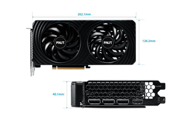 NE75060019P1-GB2063D 9 PALIT GeForce RTX 5060 Dual 8GB GDDR7 Blackwell Graphics Card Dual Fan DLSS 4 - NE75060019P1-GB2063D