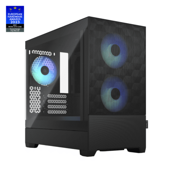 Fractal Design Pop Mini Air RGB Black TG Clear Tint Micro-ATX Case RGB Fans - Pop Mini Air RGB Black TG Clear Tint