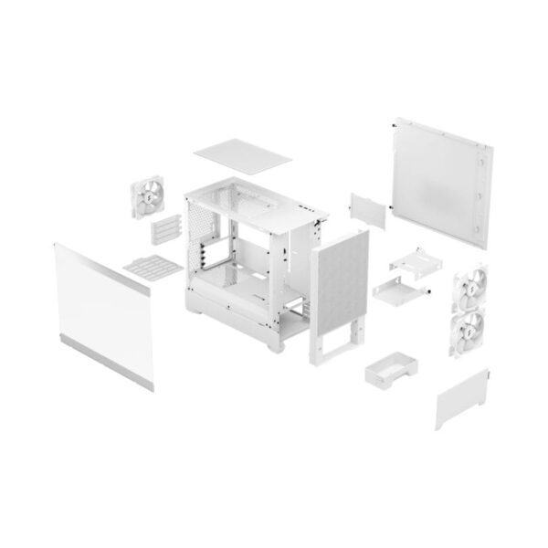 Pop Mini Air RGB White TG Clear Tint 12 Fractal Design Pop Mini Air RGB White TG Clear Tint Micro-ATX Case RGB Fans - Pop Mini Air RGB White TG Clear Tint