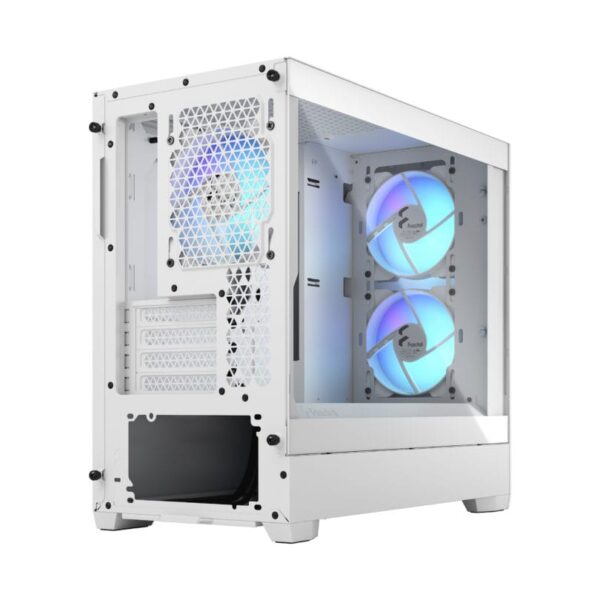 Pop Mini Air RGB White TG Clear Tint 4 Fractal Design Pop Mini Air RGB White TG Clear Tint Micro-ATX Case RGB Fans - Pop Mini Air RGB White TG Clear Tint