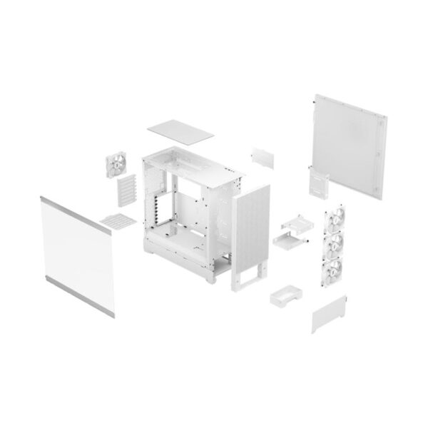 Fractal Design Pop XL Air RGB White TG Clear Tint ATX Case RGB Fans - Pop XL Air RGB White TG Clear Tint