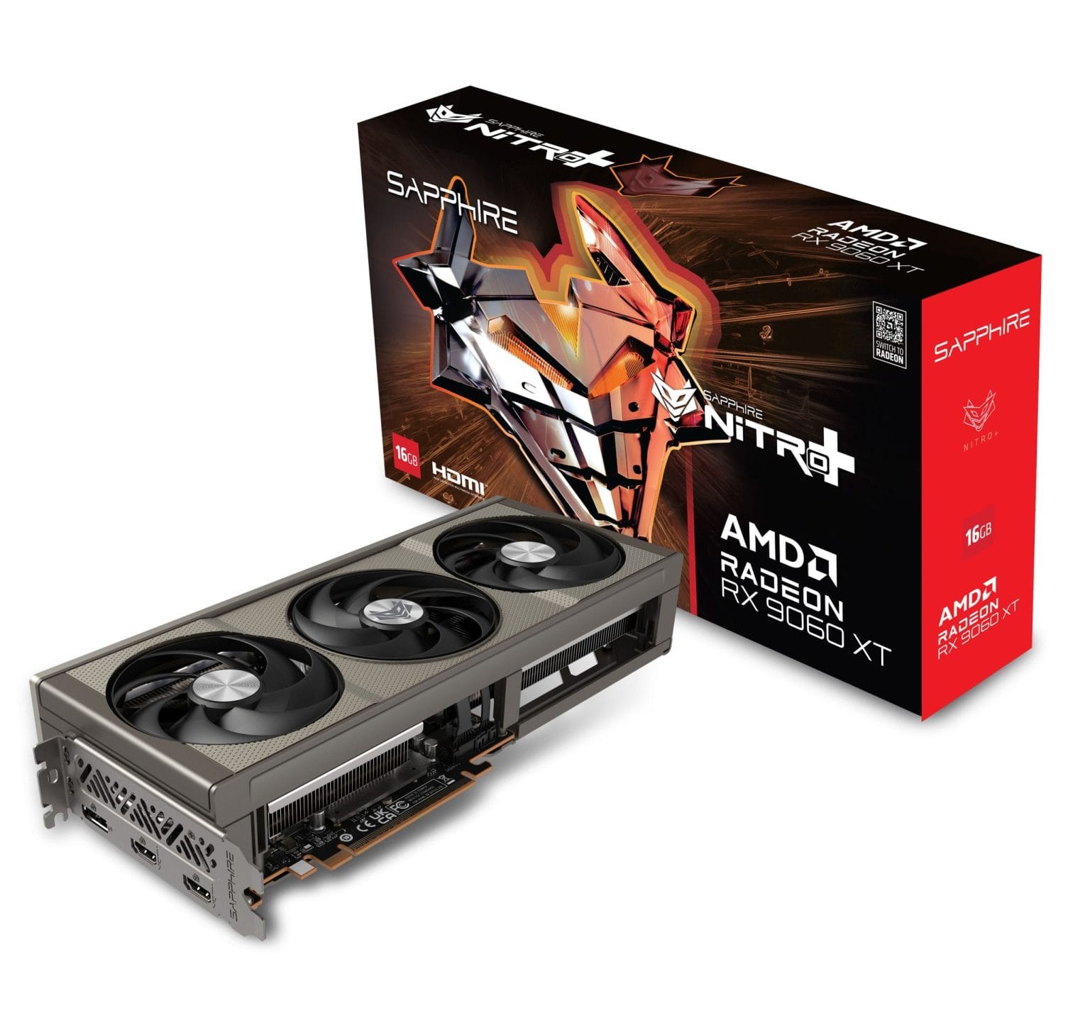 SAPPHIRE NITRO+ AMD Radeon RX 9060 XT 16GB GDDR6 Graphics Card with ...