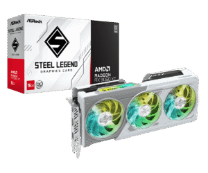 ASRock Radeon RX 9060 XT Steel Legend 16GB GDDR6 OC Graphics Card with RDNA 4 Architecture and Triple-Fan Cooling - RX9060XT SL 16GO