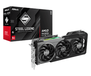 ASRock AMD Radeon RX 9070 XT Steel Legend Dark 16GB GDDR6 Graphics Card - RX9070XT SLD 16G