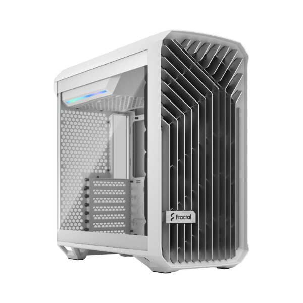 Fractal Design Torrent White TG Clear Tint ATX Case RGB Fans - 843276102302