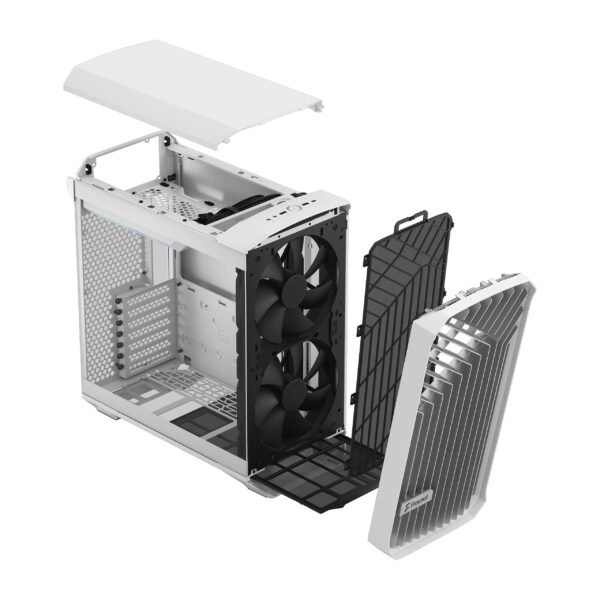 Fractal Design Torrent White TG Clear Tint ATX Case RGB Fans - 843276102302