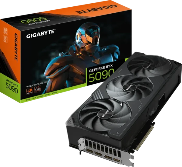 2000 (62) GIGABYTE GeForce RTX 5090 WINDFORCE OC 32G GDDR7 Graphics Card - GV-N5090WF3OC-32GD