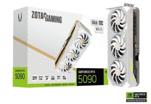 ZOTAC GAMING GeForce RTX 5090 SOLID OC White Edition 32GB GDDR7 Graphics Card - ZT-B50900Q-10P