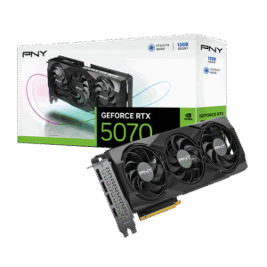 PNY GeForce RTX 5070 Triple Fan GPU 12GB GDDR7, PCIe 5.0, 2.51 GHz Boost, DLSS 4, Ray Tracing, Triple Fan Cooling - VCG507012TFXPB1